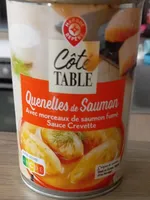 Quenelles de Saumon avec morceaux de saumon fumé sauce Crevette