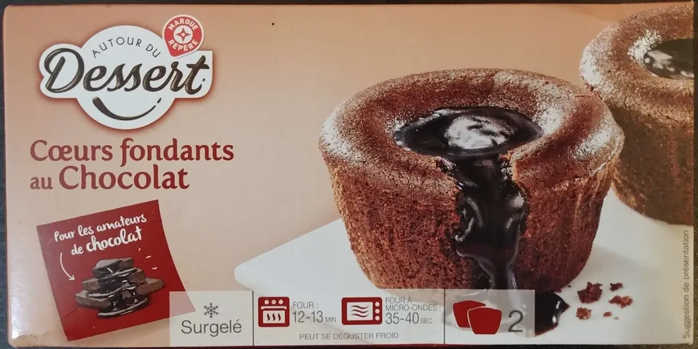 Coeurs fondants chocolat x 2