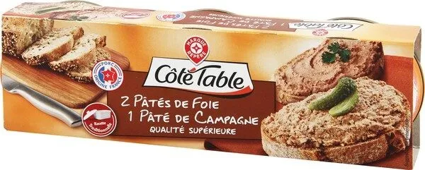Assortiment de 3 terrines : 1 campagne, 2 foie