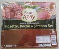 Assiette de Charcuterie Rosette, Bacon & Jambon Sec