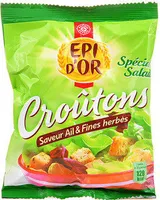 Croutons salade ail et fines herbes