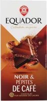 Chocolat noir dégustation aux pépites au café