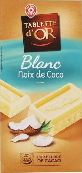 Tablette d'OR - Blanc  - Noix de Coco