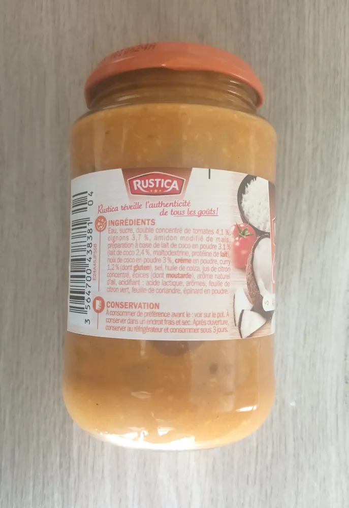 Sauce curry au lait de coco