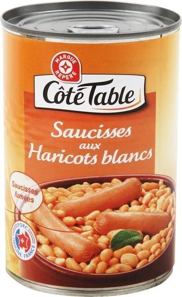 Saucisses aux haricots blancs 1/2 boite