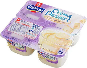 Crème dessert chocolat blanc