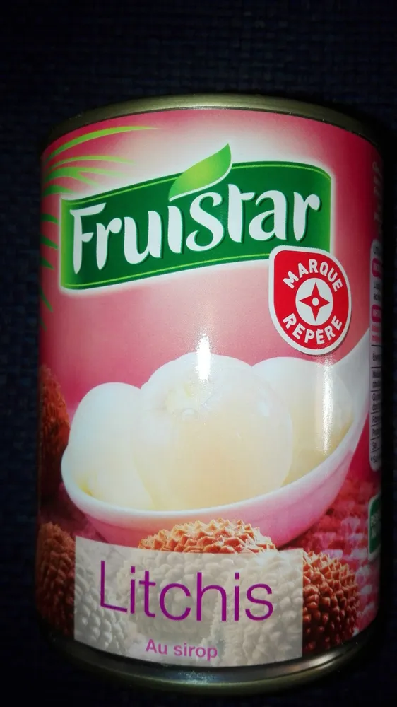 Lychees entiers denoyautés au sirop
