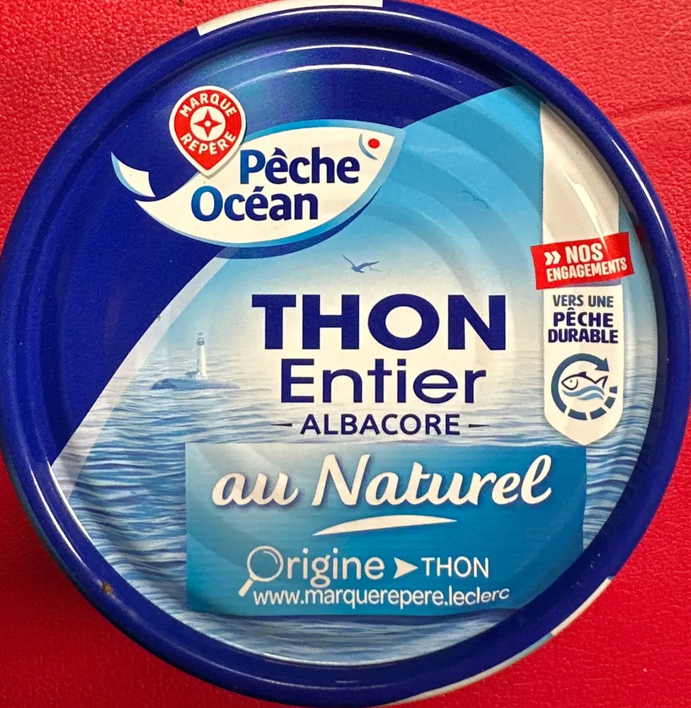 Thon entier albacore au naturel