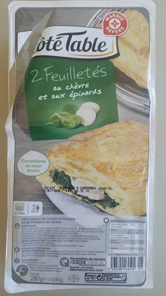 Feuilletés épinards et chèvre