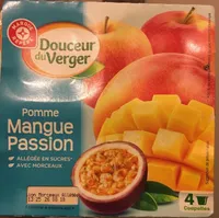 Compote allégée pomme mangue passion