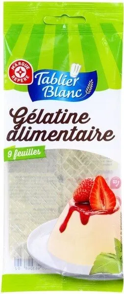 Gélatine alimentaire 9 feuilles