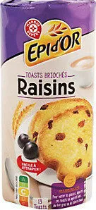 Toasts brioche raisin 150g