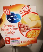 Repas Mots D'enfants Jambon, 18-36 Mois Pomme Terre