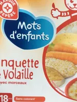 Repas Blanquette Mots D'enfants, 18mois