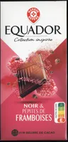Chocolat noir aux pépites de framboises