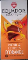 Tablette chocolat noir écorces d'Orange