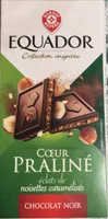 Chocolat noir fourré praliné