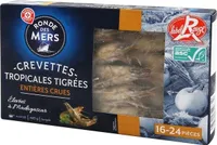 Crevettes géantes tigrées crues de Madagascar 16/24 Label Rouge ASC - boîte