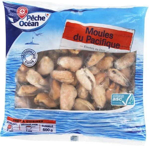 Moules décoquillés cuites surgelées sachet