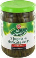 5 fagots de Haricots verts extra fins 405 g