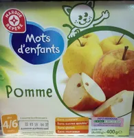 Compotes Mots d'enfants Pommes 6 mois