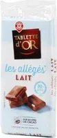 Chocolat au lait allégé en sucre