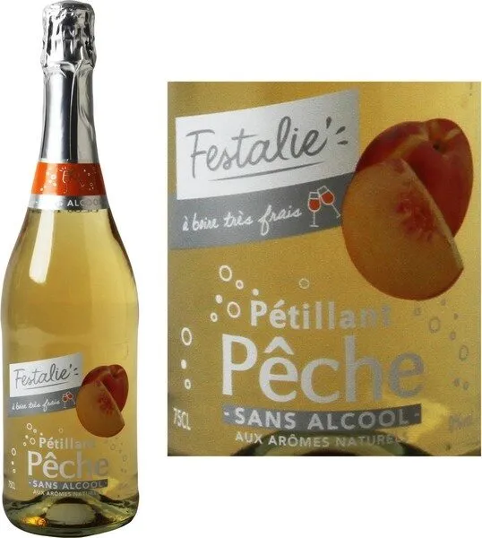 Pétillant arômatisé pêche sans alcool