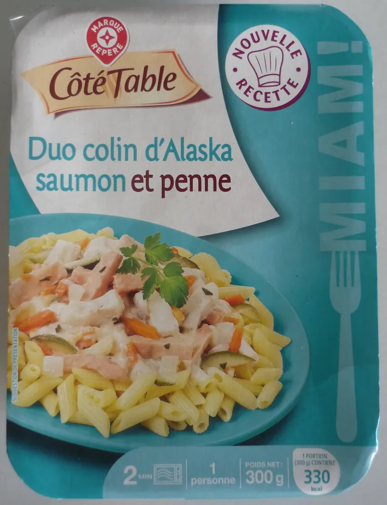 Duo colin d'Alaska saumon et penne