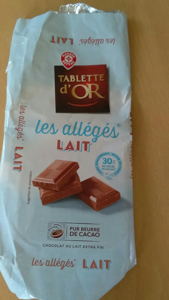 Tablette d'Or - Les allégés lait