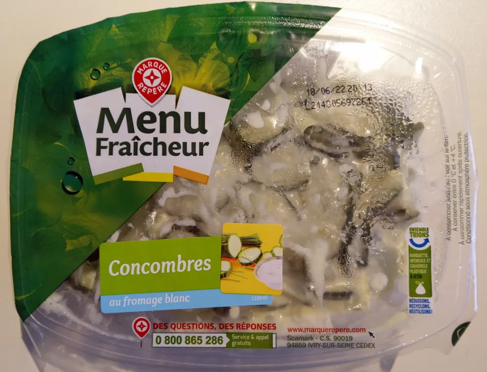 Concombres au fromage blanc