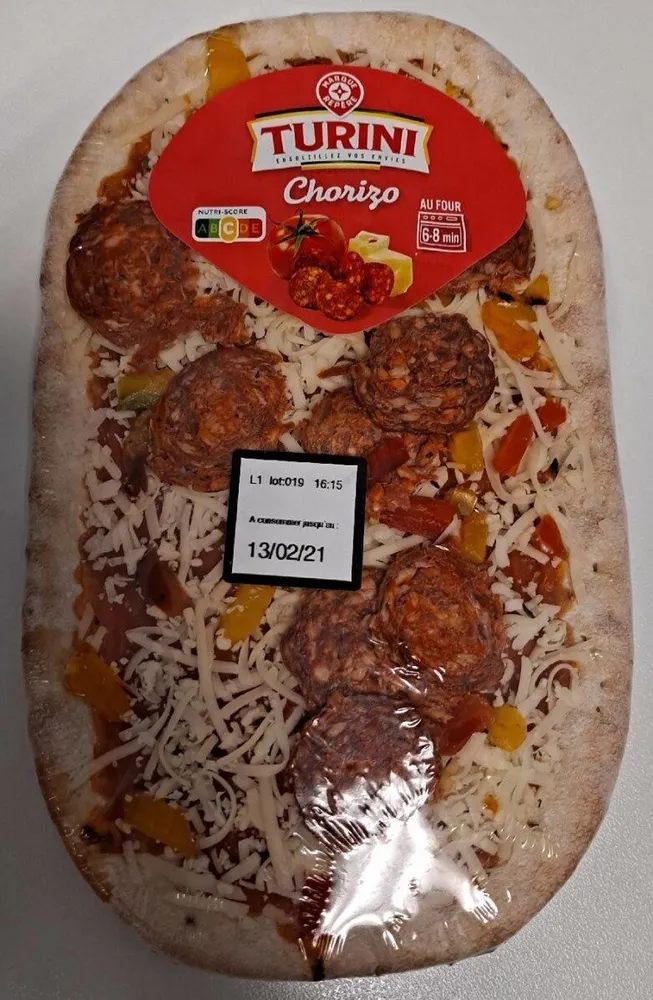 Pizza individuelle au chorizo