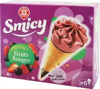 Cônes sorbet fruits rouges