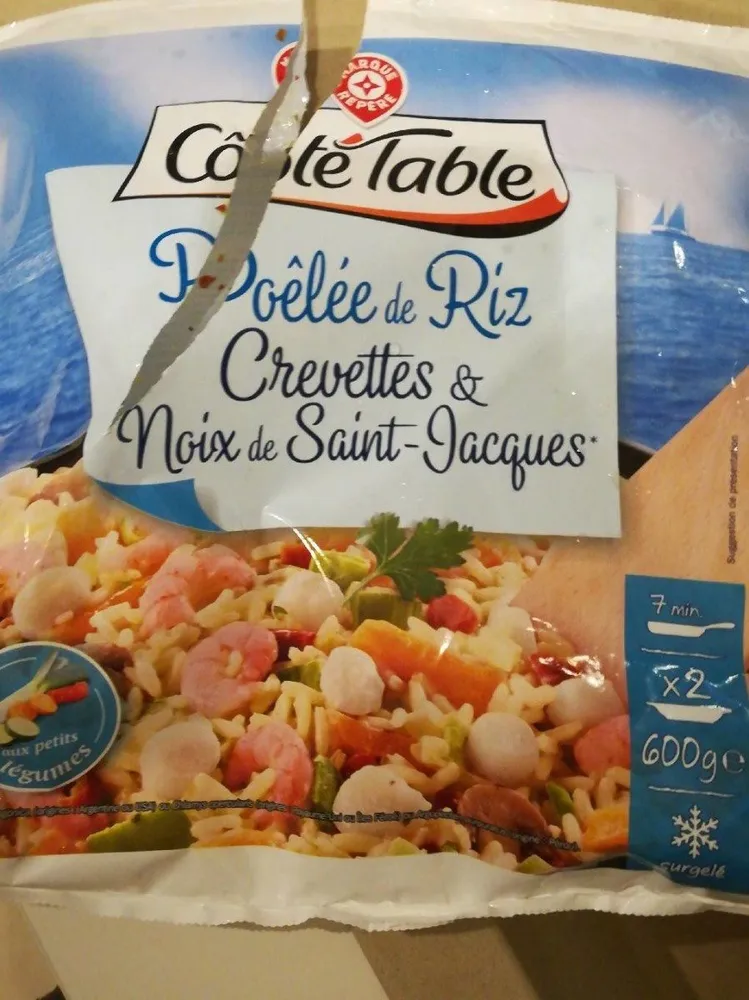 Poêlée de riz crevettes et noix de st jacques