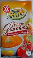 Potage gourmand tomates, oignons et basilic