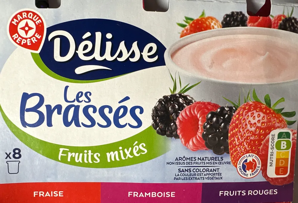 Yaourt brasse mixe Delisse Fruits rouges