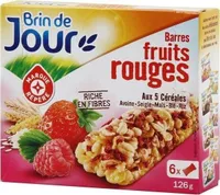 Barres céréales fruits rouges x 6