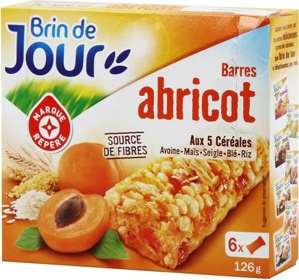 Barres céréales abricot x 6