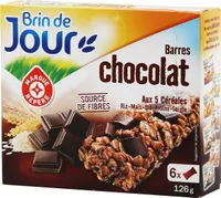 Barres céréales chocolat noir