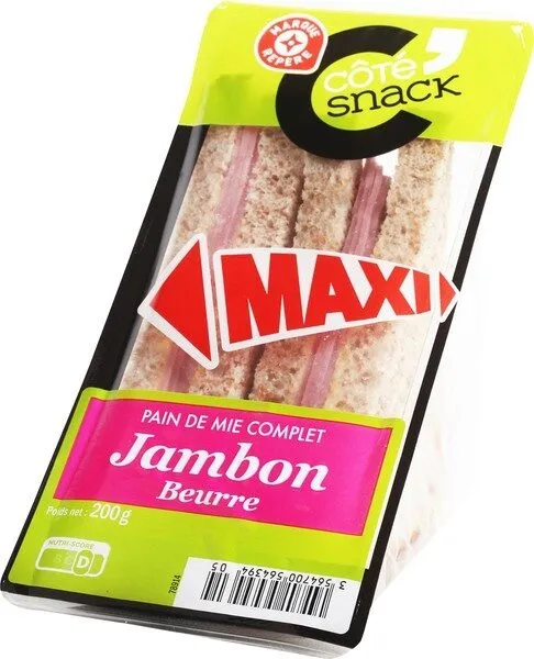 Sanwich club maxi jambon-beurre