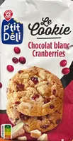 Cookies chocolat blanc cranberries