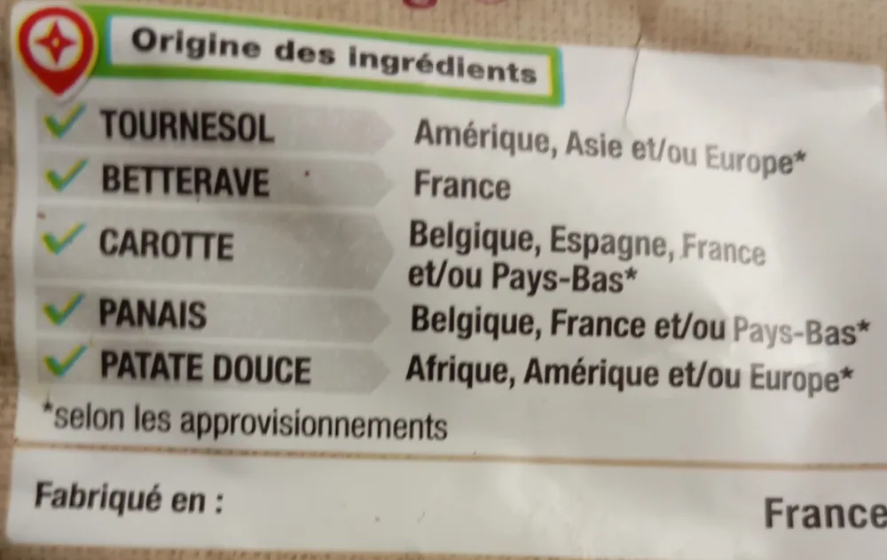 Chips de légumes