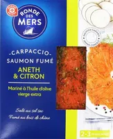 Carpaccio de saumon fumé aneth et citron