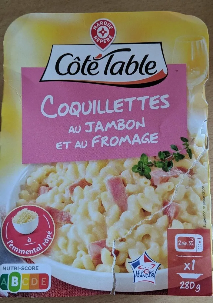 Coquillettes Cote Table Jambon fromage