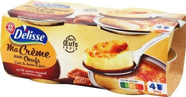Créme aux oeufs sur lit de caramel
