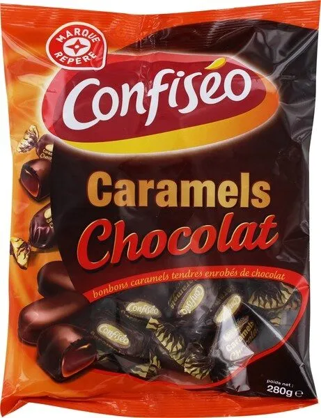 Bonbons caramel enrobés de chocolat