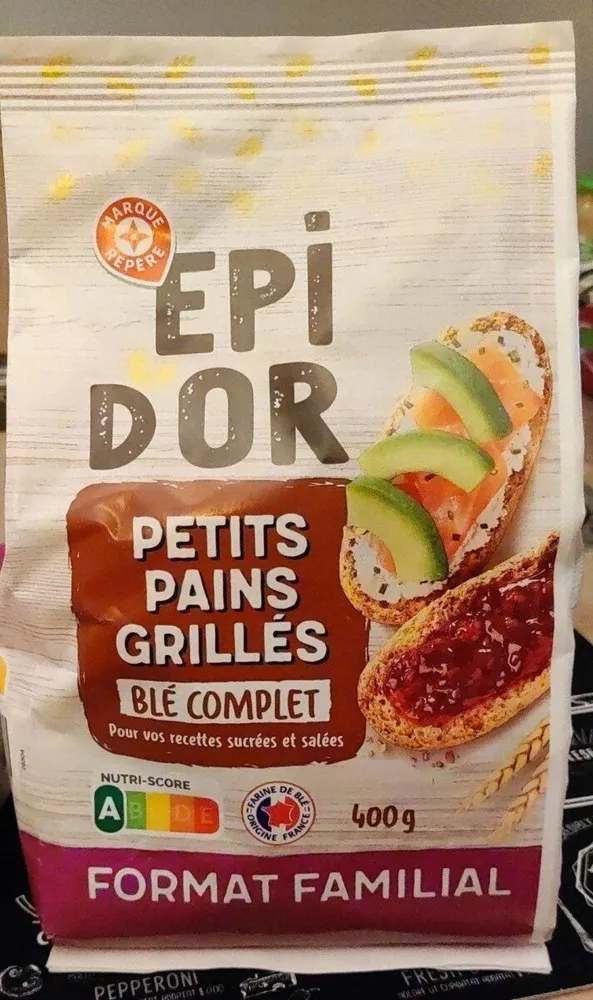Petits pains grillés blé complet