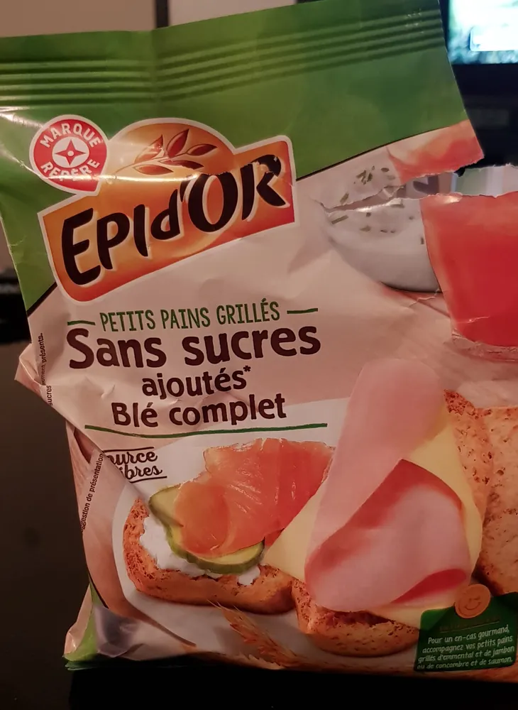 Petits pains grillés blé complet sans sucres ajoutés