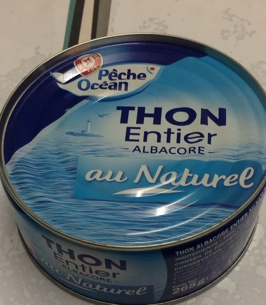 Thon entier albacore marque repere peche ocean