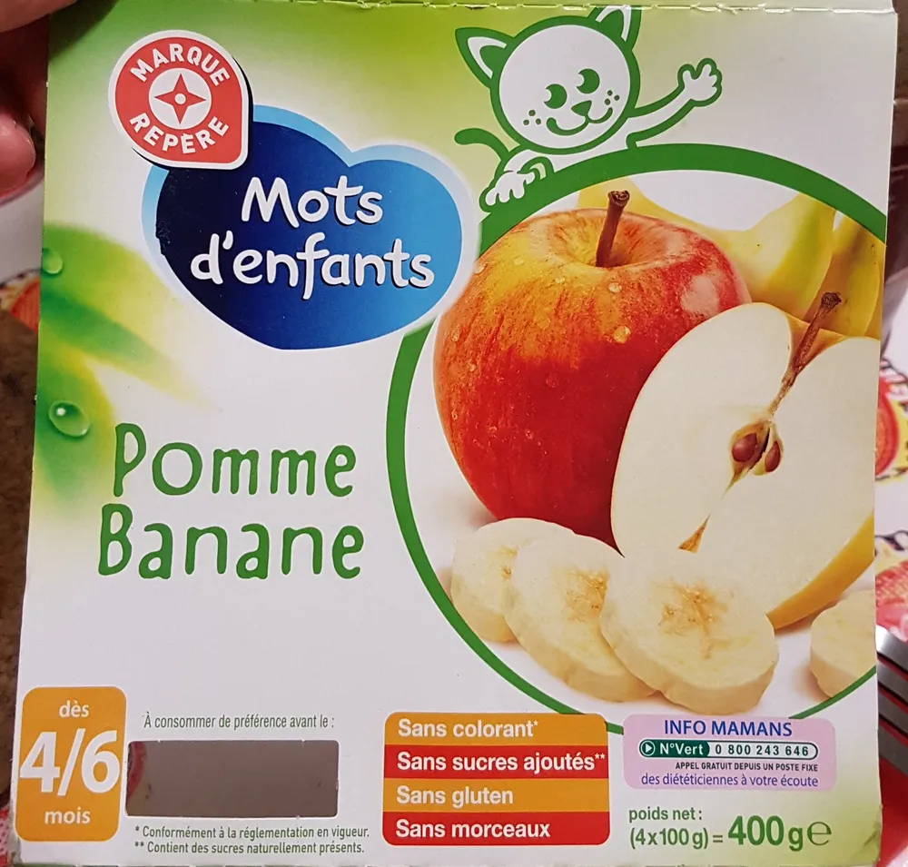 Pomme Banane Mot d'enfant