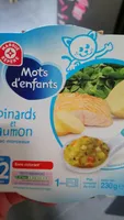 Assiette Mots d'Enfants Saumon épinard 12 mois
